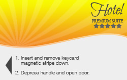 hotel entry card sample